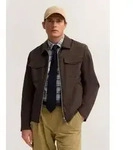 Hemdjacke BUGATTI "Regular Fit", Herren, Gr. 52, braun (90, braun), 35%...