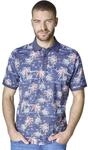 Poloshirt CASAMODA "CASAMODA Polo-Shirt Print", Herren, Gr. XL, blau...