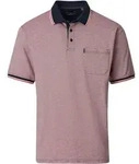 Poloshirt CASAMODA "CASAMODA Polo-Shirt Print", Herren, Gr. S, rosa (hellrot),...