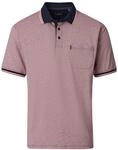 Poloshirt CASAMODA "CASAMODA Polo-Shirt Print", Herren, Gr. S, rosa (hellrot),...