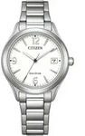 Solaruhr CITIZEN "Elegance", silberfarben, wei&szlig;, wei&szlig;, Armbanduhren, Damen,