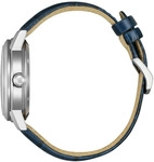 Automatikuhr CITIZEN "Automatik Classic", blau (blau, silberfarben), Armbanduhren,