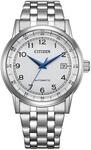 Automatikuhr CITIZEN "Automatik Classic", silberfarben, wei&szlig;, Armbanduhren, Herren,