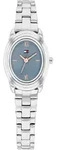 Quarzuhr TOMMY HILFIGER "Demi Oval", silber (silberfarben, blau), Armbanduhren,