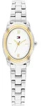 Quarzuhr TOMMY HILFIGER "Demi Oval", silber (silberfarben), Armbanduhren, Damen,