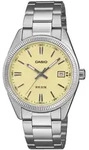Quarzuhr, silber (edelstahlfarben, gelb), CASIO TIMELESS COLLECTION, Armbanduhren,