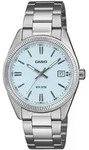 Quarzuhr, blau (edelstahlfarben, hellblau, hellblau), CASIO TIMELESS COLLECTION,