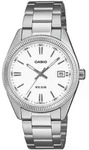 Quarzuhr, silber (edelstahlfarben, wei&szlig;), CASIO TIMELESS COLLECTION, Armbanduhren,