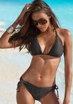 Triangel-Bikini LASCANA, Damen, Gr. 40, Cup A/B, blau (schwarz),...
