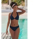 Bikini-Hose S.OLIVER "Oana", Damen, Gr. 38, N-Gr, blau (marine), Microfaser,