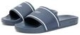Badepantolette TOMMY JEANS "TJW POOLSLIDES", Damen, Gr. 35, blau, Lederimitat,