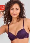 Push-up-BH LASCANA "Nikoletta", Damen, Gr. 85, Cup B, lila (pflaume), Spitze,