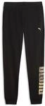 Trainingshose PUMA "ESS LOGO LAB METALLIC SWEATPANTS TR CL", Damen, Gr. S,...
