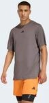 T-Shirt ADIDAS PERFORMANCE "D4T PRIMELIFT T", Herren, Gr. XXL, grau (charcoal),