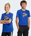 T-Shirt ADIDAS SPORTSWEAR "J CAMO TRAIN T", Jungen, Gr. 164, royal blau,