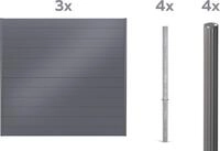 Alberts Dichtzaun "Palitio, Profilh&ouml;he 150 mm" Aluminium, verschiedene Dekore...