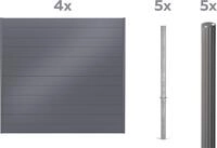 Alberts Dichtzaun "Palitio, Profilh&ouml;he 150 mm" Aluminium, verschiedene Dekore...