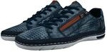 Sneaker BUGATTI, Herren, Gr. 40, dunkelblau, Lederimitat, Schuhe Sneaker, Halbschuh,