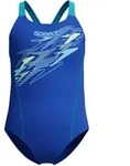 Badeanzug SPEEDO "f&uuml;r M&auml;dchen", Kinder, Gr. 152 (146), N-Gr, blau (blu, ltgrn),