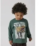 Langarmshirt NAME IT "NMMJEWEL JURASSIC NREG LS TOP NOOS SKY", Jungen, Gr. 92,...