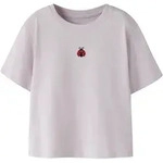 T-Shirt NAME IT "NMFVICTORIA SS NREG TOP", M&auml;dchen, Gr. 92, lavender fog