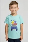 T-Shirt BLUE SEVEN, Jungen, Gr. 98, aqua, Single Jersey, Obermaterial: 100%