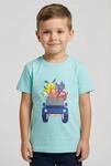 T-Shirt BLUE SEVEN, Jungen, Gr. 98, aqua, Single Jersey, Obermaterial: 100%