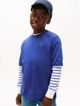T-Shirt TOMMY HILFIGER, Jungen, Gr. 74, majesty blau, Single Jersey,...