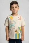 T-Shirt BLUE SEVEN, Jungen, Gr. 98, kiesel, Single Jersey, Obermaterial: 100%