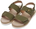 Keilsandalette ARA "KENT", Damen, Gr. 36, oliv, Ziegenveloursleder, unifarben,