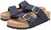 Pantolette RIEKER, Damen, Gr. 36, schwarz, Lederimitat, unifarben, Schuhe Pantolette,