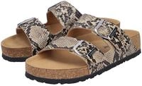 Pantolette RIEKER, Damen, Gr. 36, beige, kombiniert, Lederimitat, Schuhe...