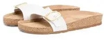 Pantolette TOMMY HILFIGER "TH CLASSIC CORK SANDAL PEARL LTH", Damen, Gr. 36,...