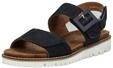 Riemchensandale ARA "Ara Sandalen Leder", Damen, Gr. 39, schwarz (blau), Leder,