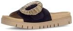 Pantolette GABOR "Pantolette", Damen, Gr. 38, blau, Schuhe Pantolette