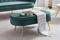 SalesFever Polsterhocker "Clam - Stilvoller Hocker" Elegantes Design in ovaler...