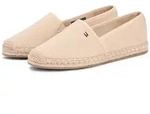 Espadrille TOMMY HILFIGER "FLAG CANVAS ESPADRILLE", Damen, Gr. 41, beige (hellbeige),