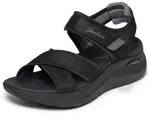 Sandale SKECHERS "ARCH FIT 2.0 SANDAL", Damen, Gr. 35, schwarz (schwarz, grau),
