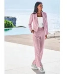 Kurzblazer HEINE "Blazer", Damen, Gr. 38, ros&eacute;, 96% Polyester, 4% Elasthan,...