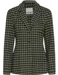 Blusenblazer ICHI "Blazer IHKATE", Damen, Gr. S, gr&uuml;n (rifle gr&uuml;n check),
