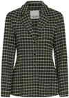 Blusenblazer ICHI "Blazer IHKATE", Damen, Gr. S, gr&uuml;n (rifle gr&uuml;n check),
