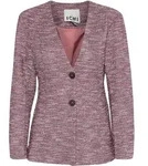 Blusenblazer ICHI "Blazer IHKATE", Damen, Gr. S, pink (pink berry boucl&eacute;),