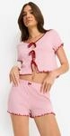 Shorty LSCN BY LASCANA, Damen, Gr. 48/50, rose, Jersey, Obermaterial: 100%...
