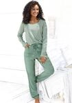 Vivance Dreams Pyjama mit garngef&auml;rbten Streifen