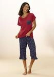 Vivance Dreams Capri-Pyjama Set, 2 tlg. mit niedlichem Herzen-Sterne-Druck