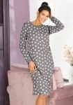 Nachthemd VIVANCE DREAMS, Damen, Gr. 48/50, N-Gr, grau (taupe, gemustert),...