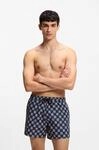 HUGO Underwear Badeshorts "AARON" mit Schachbrett-Logos, elastischer Bund