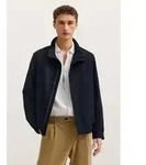 Blouson BUGATTI "Premium Suede", Herren, Gr. 50, schwarz (390, marine), 100%