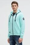 Kapuzensweatjacke CAMP DAVID, Herren, Gr. M, new aqua, Material: 50% Baumwolle,...