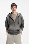 Kapuzensweatjacke HUGO, Herren, Gr. L, dunkelgrau025, Sweatware, Obermaterial:...
